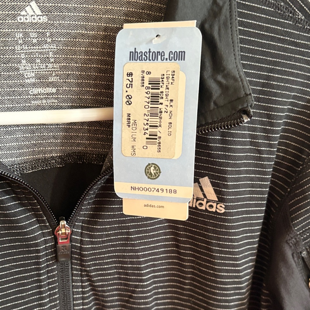 Brooklyn Nets Adidas Women's Black Lightweight Jacket - Picture 3 of 9